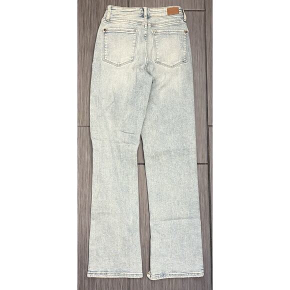 Judy Blue The Bees Knees Straight Fit Size 0/24 High Waisted Bottom Slit - Picture 9 of 11